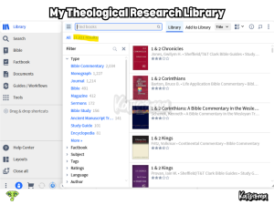 A preview of Kareisma's theological research Libraryand toolkit